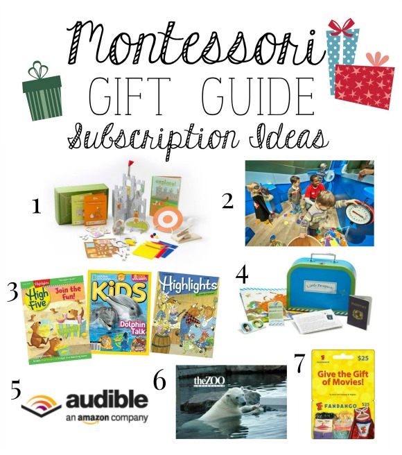 Montessori Christmas Gift Guide Subscription Ideas